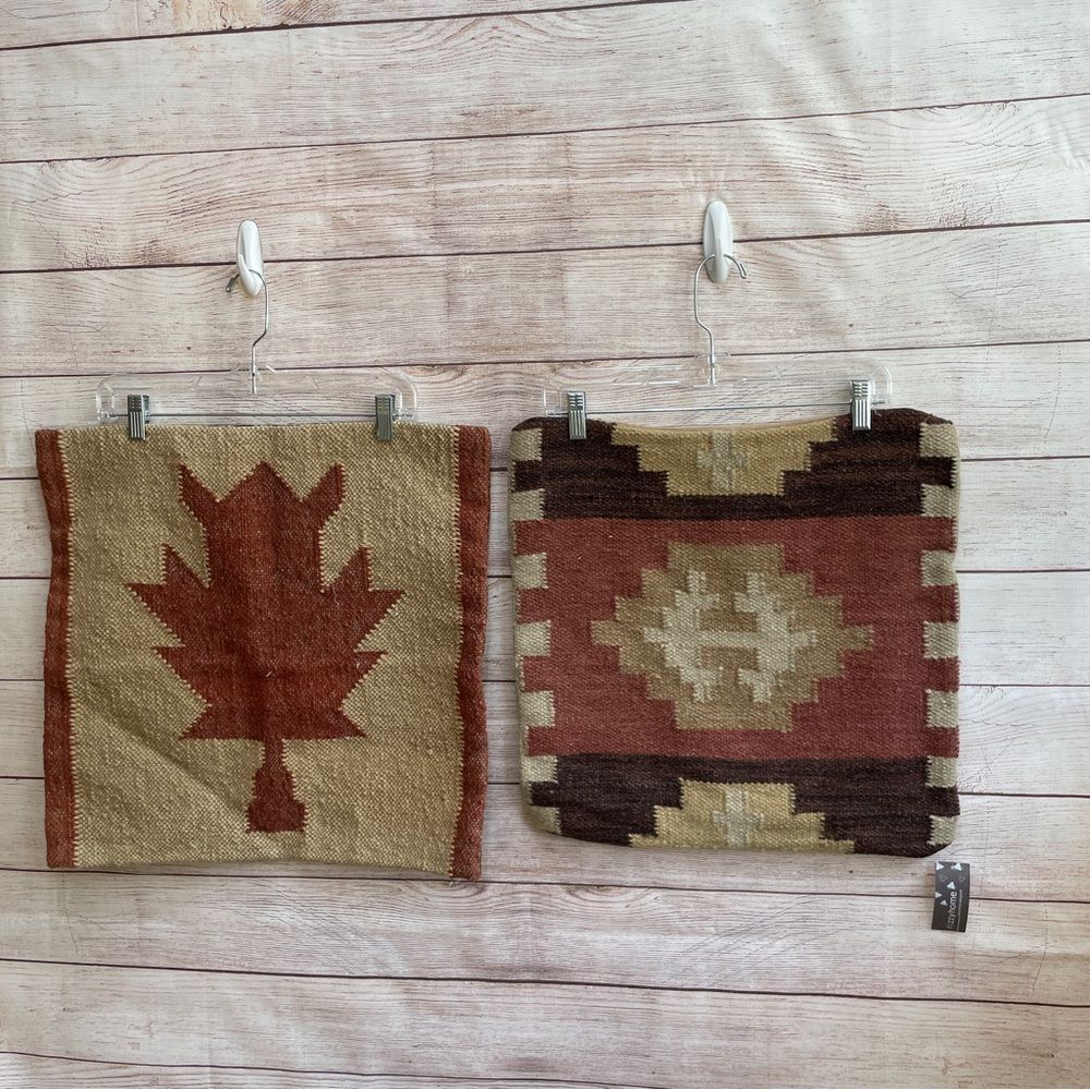 NEW WITH‎ TAGS TWO RIZZY HOME AZTEC DESIGN PILLOW COVERS